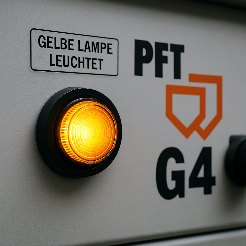 Gelbe Lampe leuchtet bei PFT G4 - PFT-Profi.de