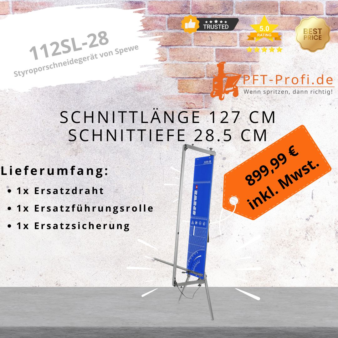 PFT-Profi Verputzmaschinen kaufen-1000258-Spewe - 112SL-28 Glühdraht-Standschneidegerät-EAN -PFT-profi.de