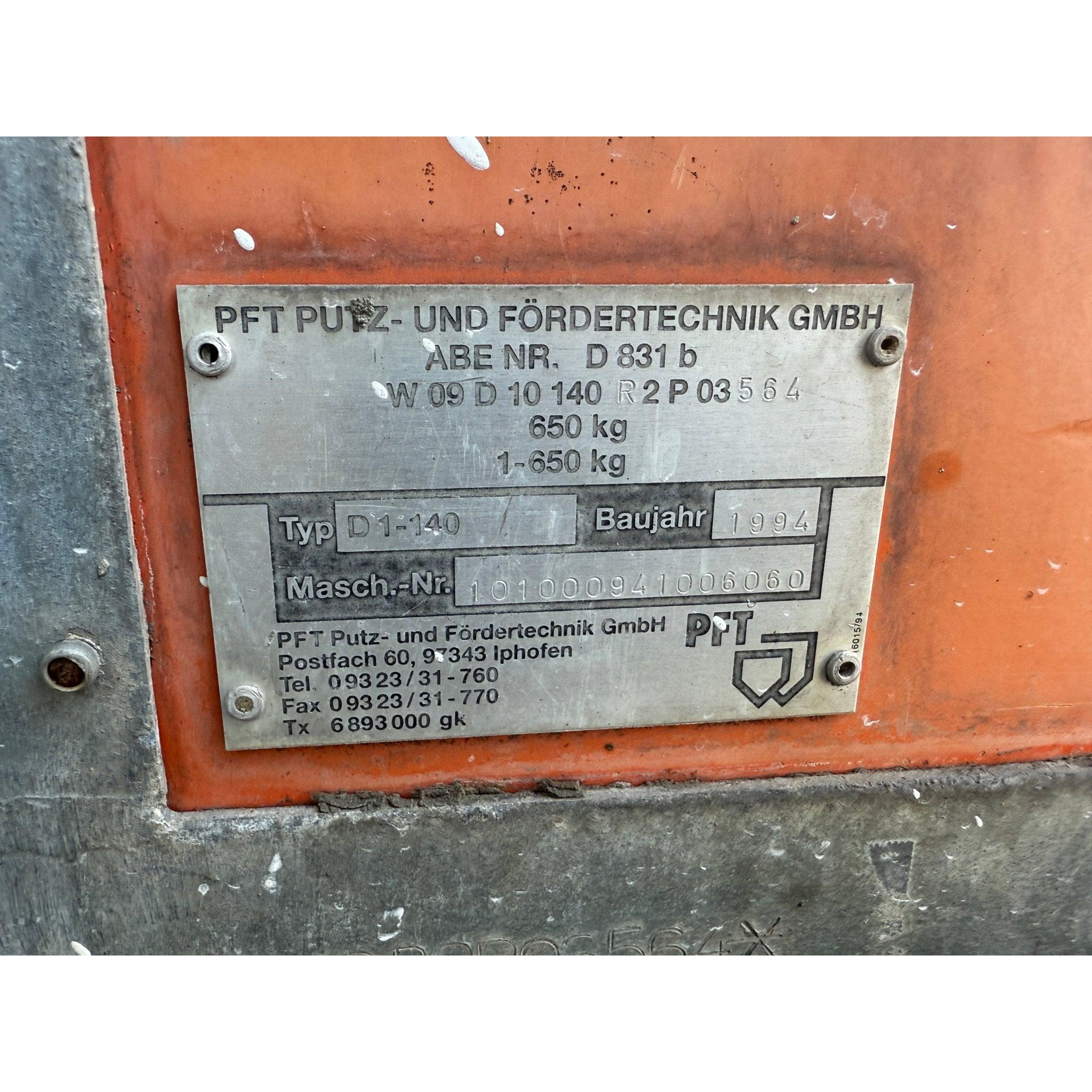 PFT Förderanlage/Silomat - Typ D1 - 140 - Baujahr 1994 - gebraucht - PFT - Profi.de