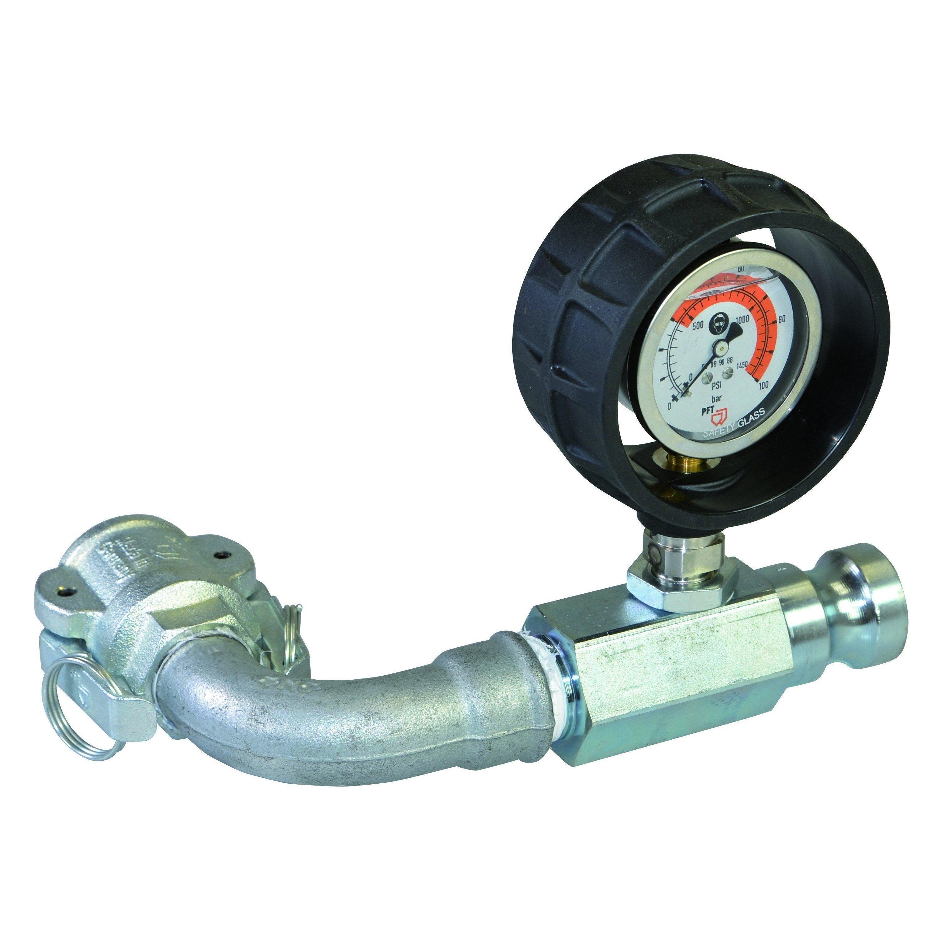 Knauf PFT GmbH & Co. KG-00102232-PFT Mörteldruckmanometer DN25 V-Teil | DN25 M-Teil mit Bogen-Ersatzteil-EAN 4003976347809-PFT-profi.de