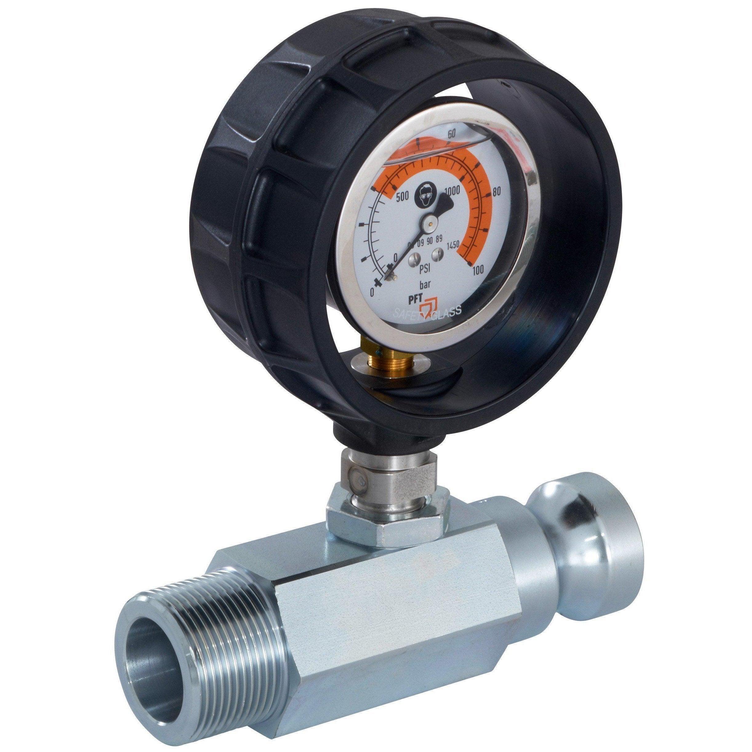 Knauf PFT GmbH & Co. KG-00102490-PFT Mörteldruckmanometer DN25 V-Teil |1 1/4" AG-Ersatzteil-EAN 4003976348028-PFT-profi.de