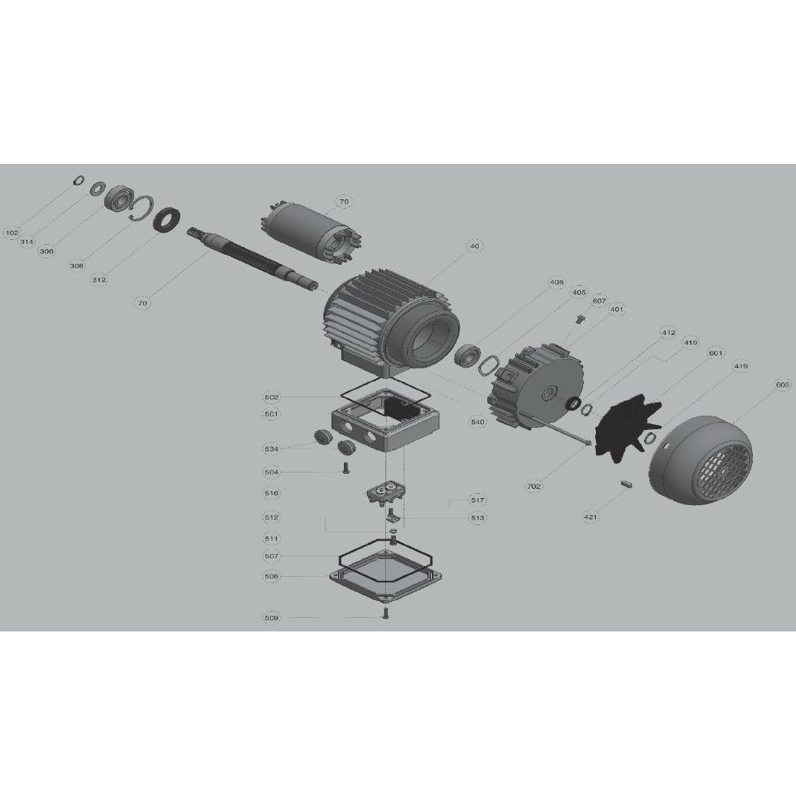 Knauf PFT GmbH & Co. KG-00595463-PFT Reparatursatz für Getriebemotor ZF20, 28 U/min Klemmbrettgehäuse-Reparatursatz für Getriebemotor-EAN 4003976453630-PFT-profi.de