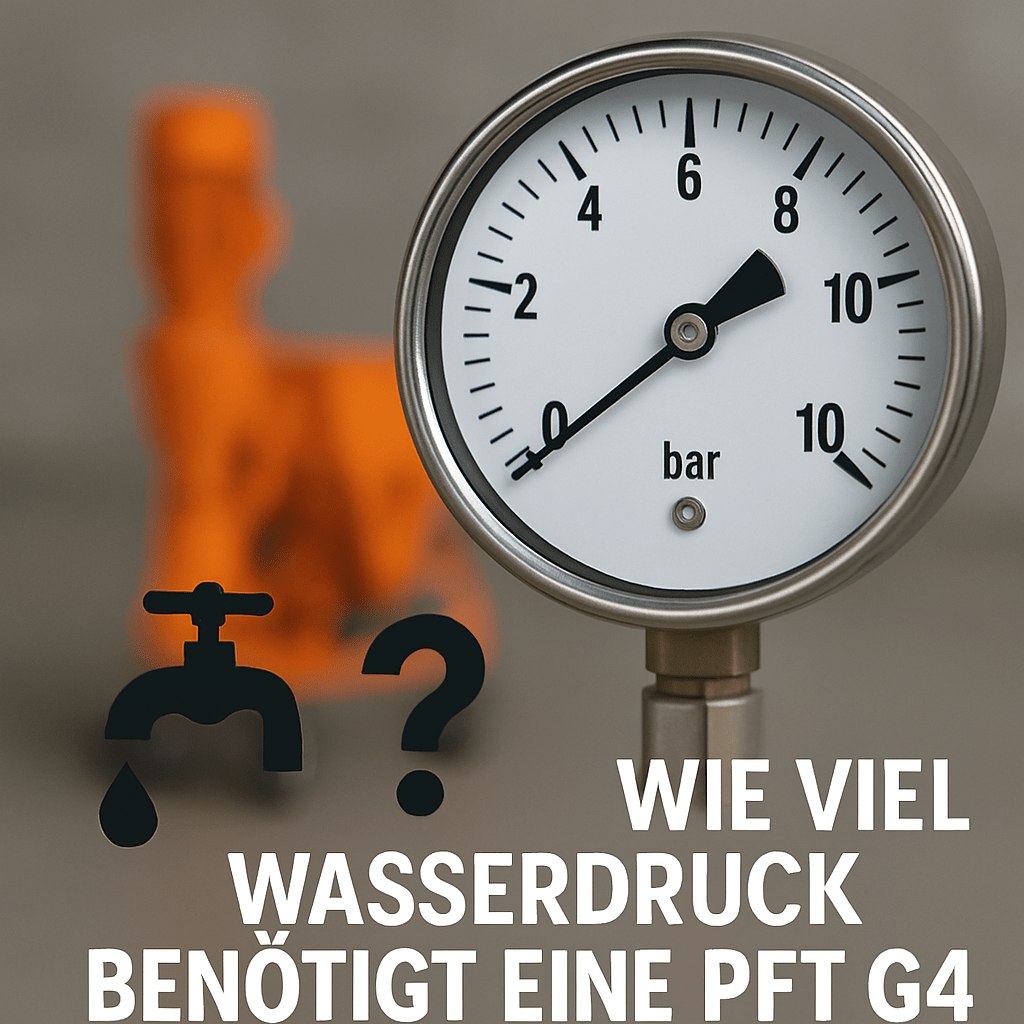 Wieviel Wasserdruck benötigt eine PFT G4? - PFT-Profi.de