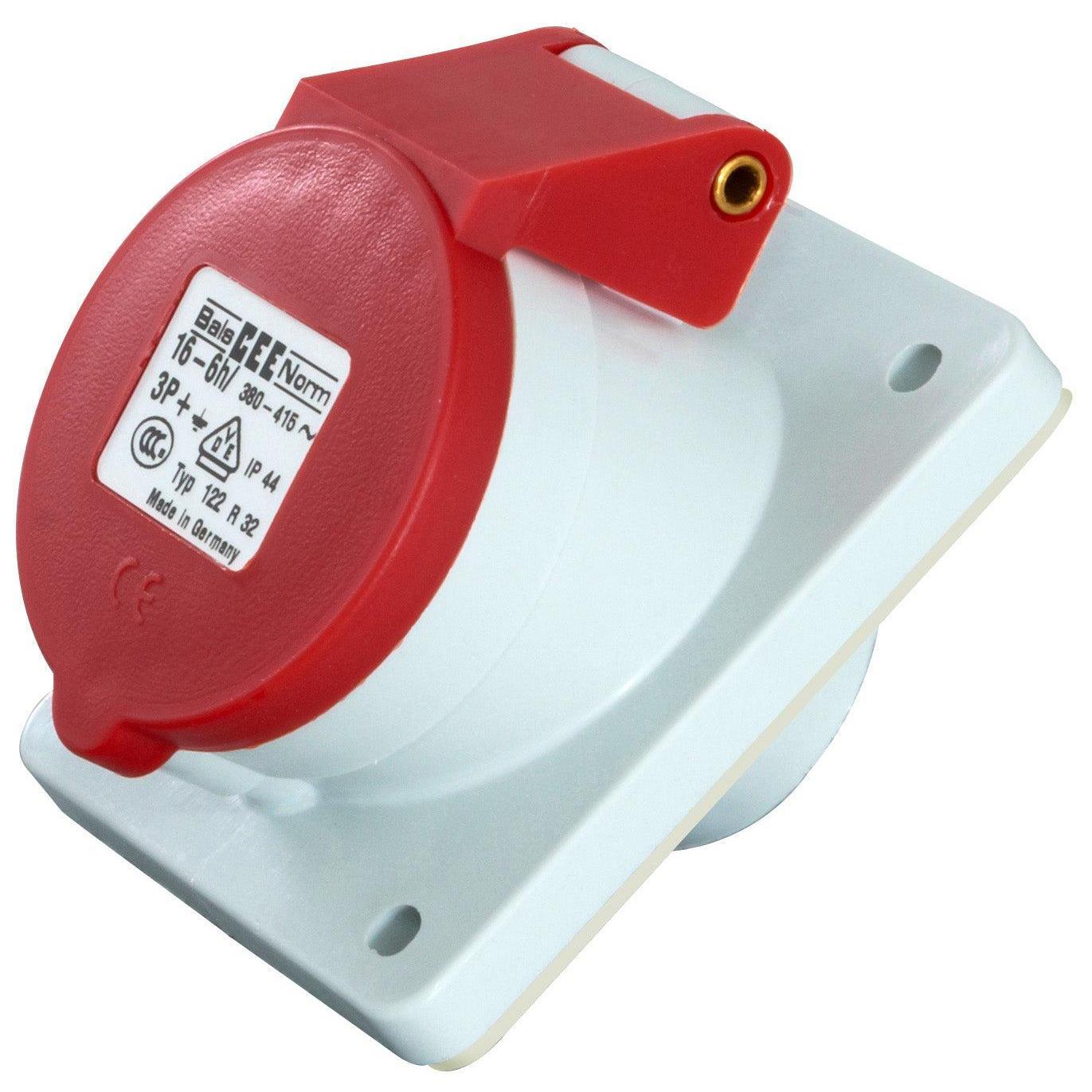 PFT CEE - Anbausteckdose 4 x 16A 6h rot klein - PFT - Profi.de