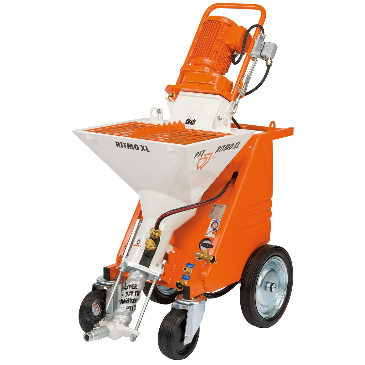 PFT RITMO XL FC-230/400V, 1/3 Ph, 50 Hz mit ZARGOMAT Klebepistole