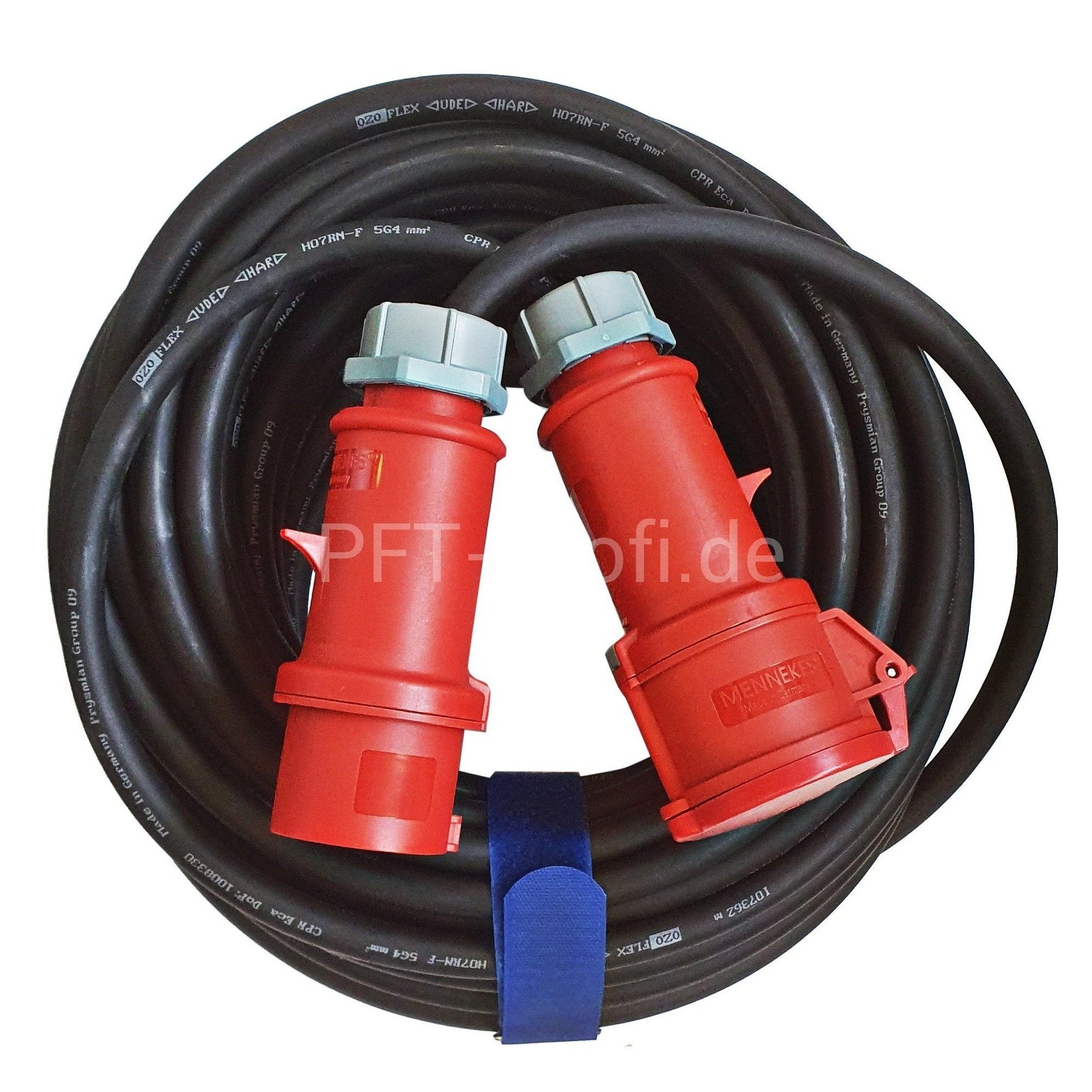 Starkstromkabel CEE Verlängerungskabel 5 x 4 mm², RED 5 - 32 A - 20 m (400 V, 3 Ph) - PFT - Profi Verputzmaschinen kaufen