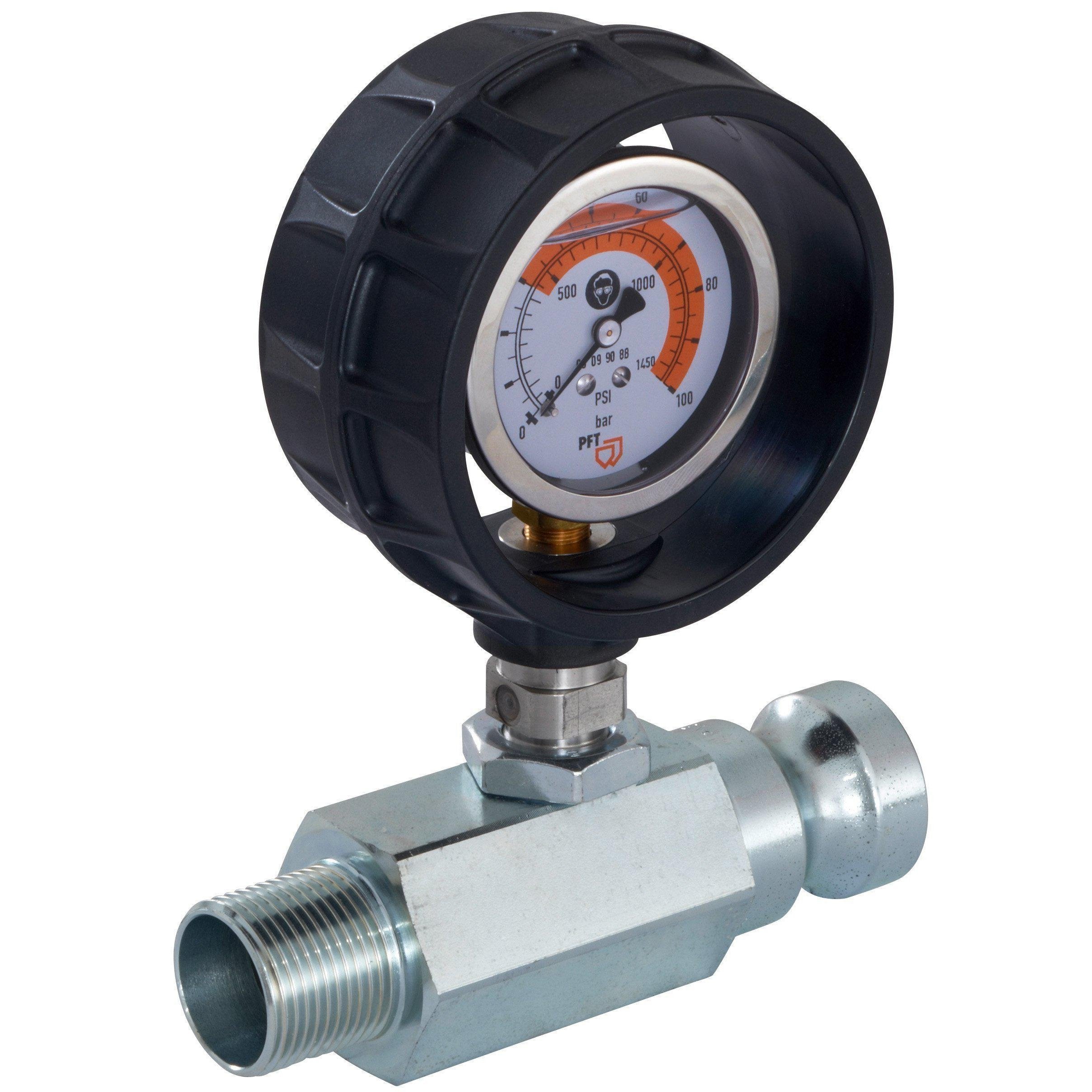 Knauf PFT GmbH & Co. KG-00156106-PFT Mörteldruckmanometer DN25 V-Teil | 1" AG-Ersatzteil-EAN 4003976376434-PFT-profi.de