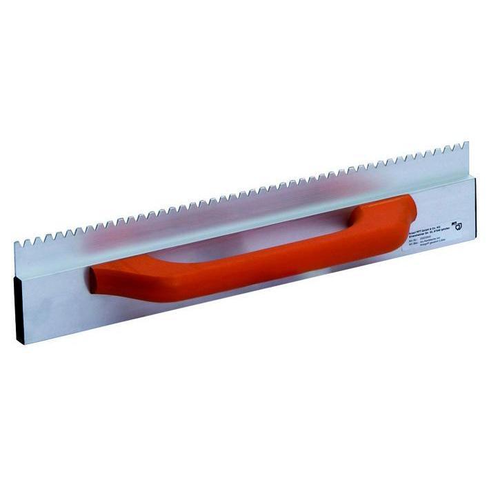 PFT Alu - Kartätsche mit Holzgriff, einseitig gezahnt 4 x 6 mm, 1,8 m lang - PFT - Profi.de